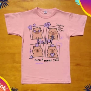ropa para niñas nena remera capibara Rosa 2026 Fabrica mayorista