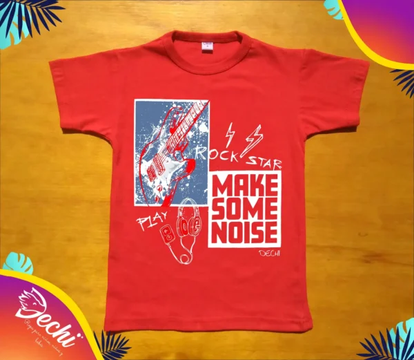 ropa para niños nena remera rock rojo 2026 Fabrica mayorista