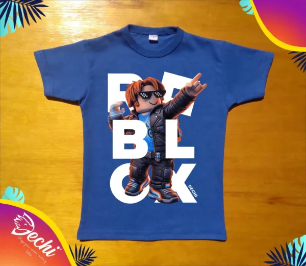 ropa para niños nena remera roblox azul 2026 Fabrica mayorista