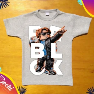 ropa para niños nena remera roblox gris 2026 Fabrica mayorista