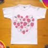 ropa para niñas nena remera Corazon frutilas Blanco 2026 Fabrica mayorista