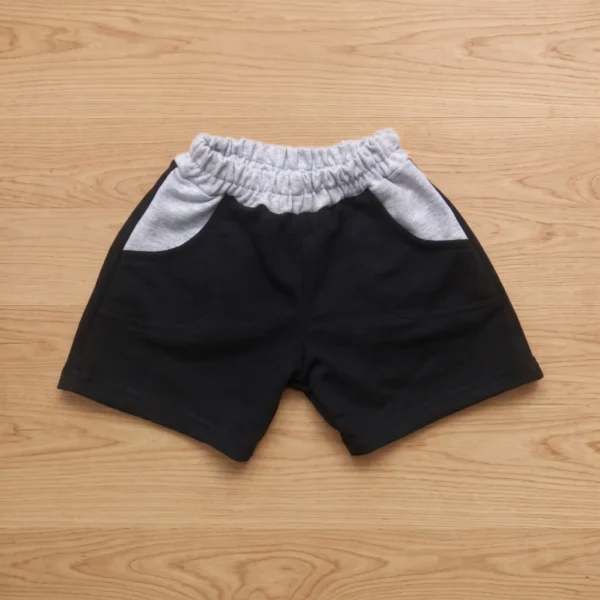 bermuda rustico niño chicos Negro combinado fabrica de ropa infantil.webp