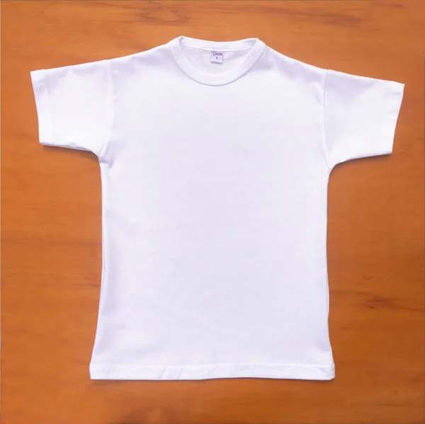 fabrica mayorista remeras lisas para niños y niñas blanca