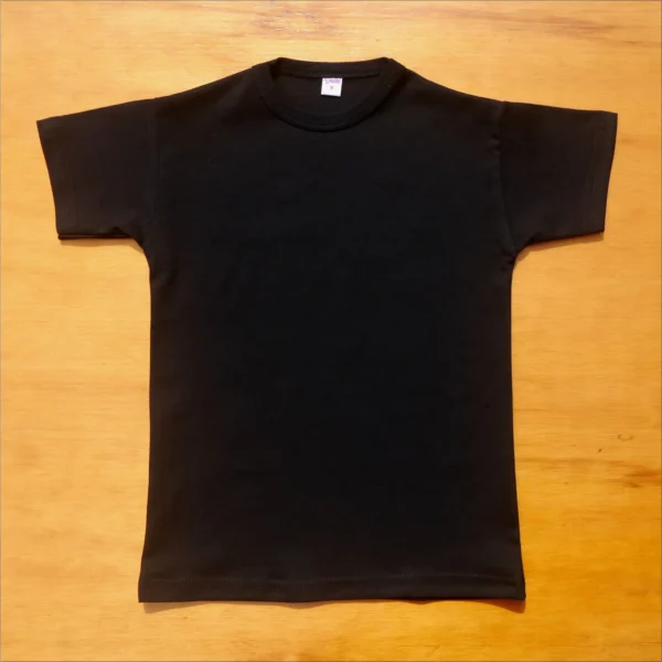 fabrica mayorista remeras lisas para niños y niñas negro