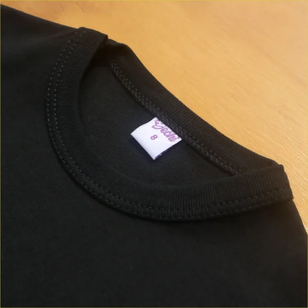 Remera Lisa Infantil fabrica mayorista remeras lisas para niños y niñas negro cuello